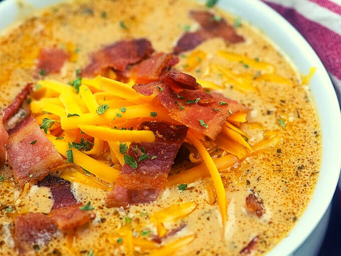 Keto Bacon Cheeseburger Soup