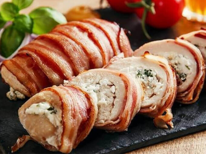Keto Bacon Wrapped Chicken