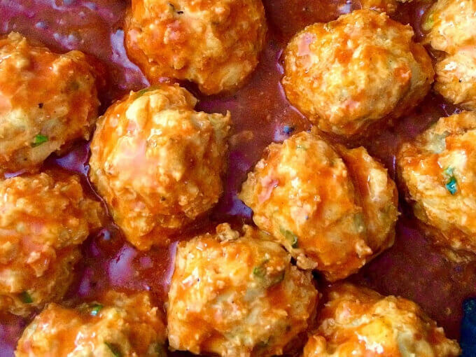 Keto Buffalo Chicken Meatballs