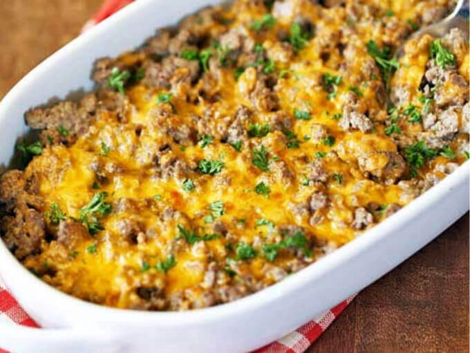 Keto Ground Beef Casserole