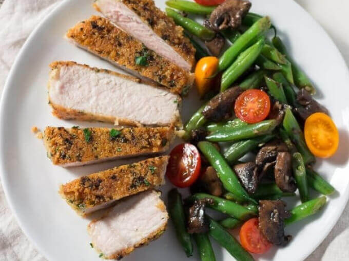 Keto Parmesan Crusted Pork Chops