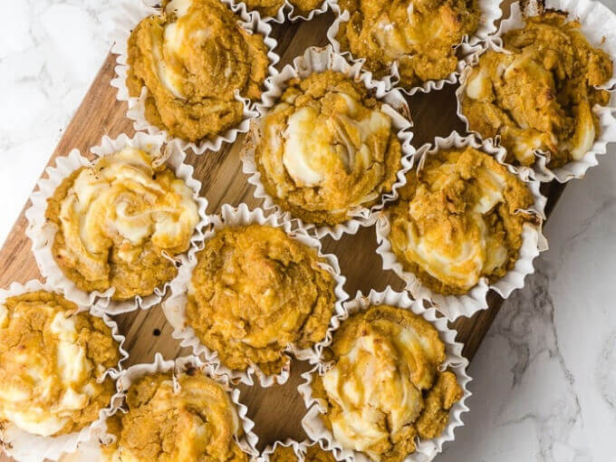 Keto Pumpkin Muffins With Cream Cheese