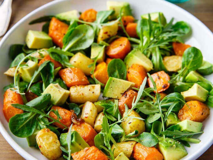 Keto Roasted Carrot And Avocado Salad